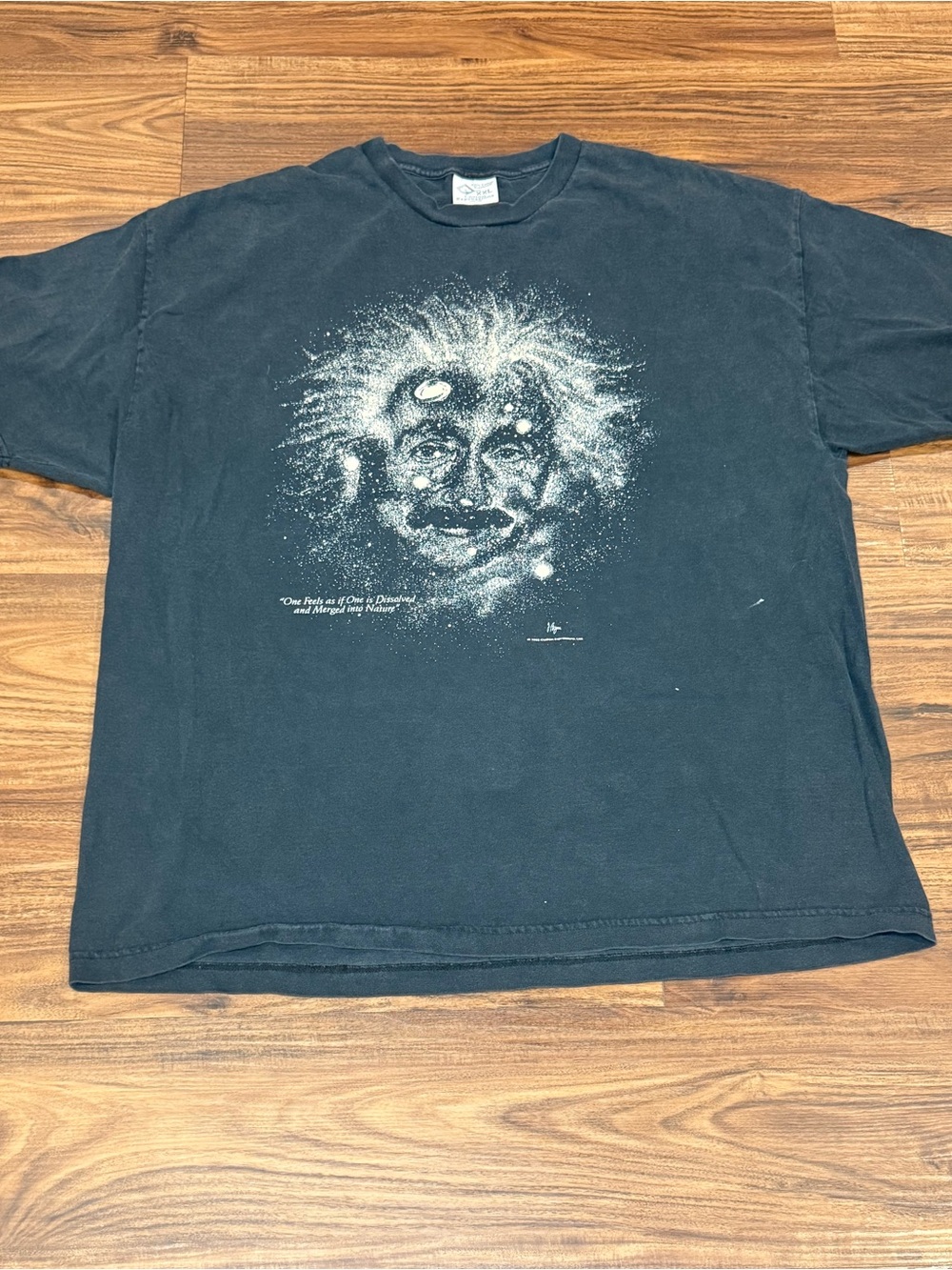 Vintage 1993 Albert Einstein Cotton Expressions T-Shirt Glow In The Dark 2XL